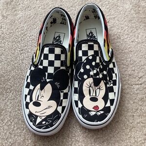 Vans Mickey and Minnie Mouse fire checked. Women’s size 8